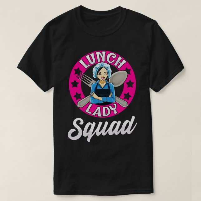Camiseta Trabalhadora De Café Lady Squad De Volta À Escola (Frente do Design)