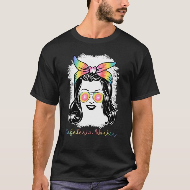 Camiseta Trabalhadora de Cafeteria Almoçando Roupa para Mul (Frente)