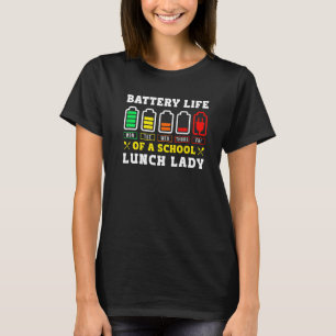 Camiseta Trabalhadora De Cafeteria Escolar Almoçando A Bate