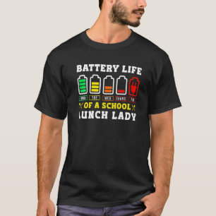 Camiseta Trabalhadora De Cafeteria Escolar Almoçando A Bate