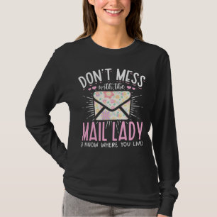 Camiseta Trabalhadora Postal Esposa Funny Mailman Mulher