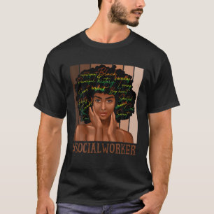 Camiseta Trabalhadora Social Africana Mulheres Negras Mensa