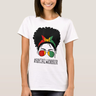 Camiseta Trabalhadora Social Africana Mulheres Negras Mensa
