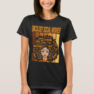 Camiseta Trabalhadora Social em Oncologia Mês da História N
