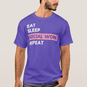 Camiseta Trabalhadora Social Para Mulheres Dorme Trabalho S