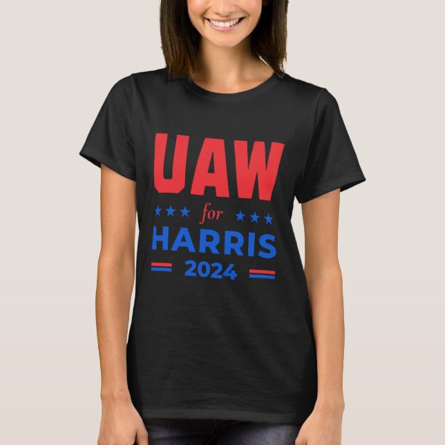 Camiseta Trabalhadores Automáticos Para Harris 2024 Uaw Red (Frente)