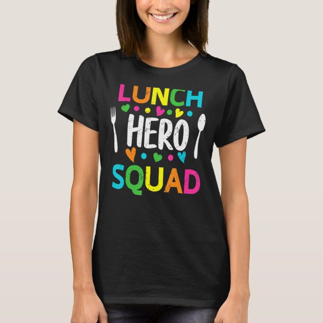 Camiseta Trabalhadores de cantinas de hero Squad na escola  (Frente)