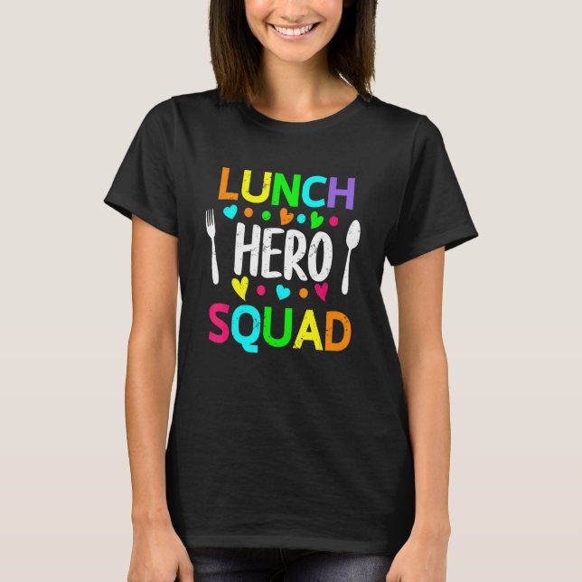 Camiseta Trabalhadores de cantinas de hero Squad no almoço  (Frente)