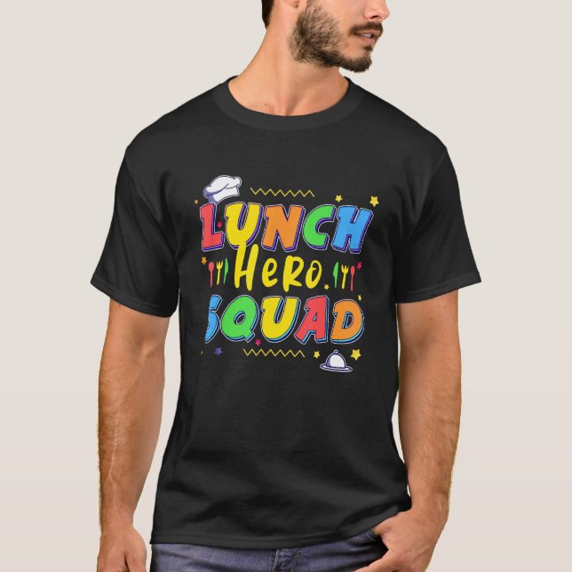 Camiseta Trabalhadores de cantinas de hero Squad no almoço  (Frente)