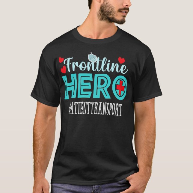 Camiseta Trabalhadores Essenciais Do Transporte De Paciente (Frente)