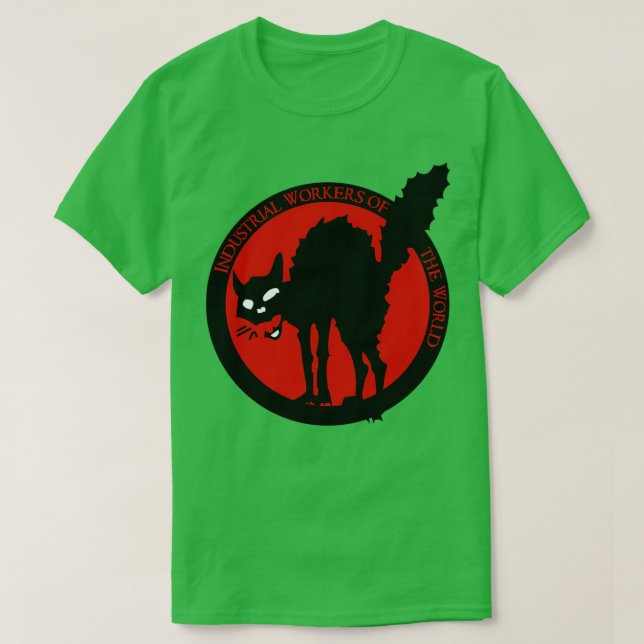 Camiseta trabalhadores industriais do mundo sabo tabby (Frente do Design)