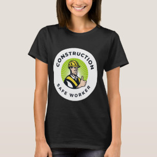 Camiseta Trabalhadores Seguros Da Construção Funny Dia Mund