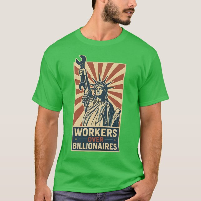 CAMISETA TRABALHADORES SOBRE BILHÕES (Frente)
