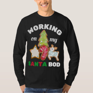 Camiseta Trabalhando com meus Papais noeis, um Natal engraç