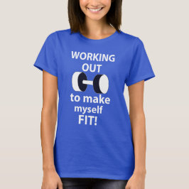 Camiseta Trabalhando Com Pesos De Workout Funcionando