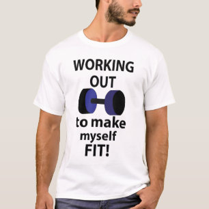 Camiseta Trabalhando Com Pesos De Workout Funcionando