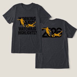 Camiseta Trabalhando Duro Ou Assistindo Destaques Futebol D
