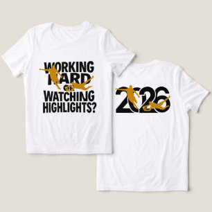 Camiseta Trabalhando Duro Ou Assistindo Destaques Futebol D
