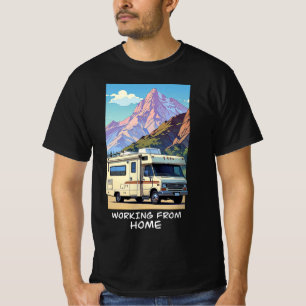 Camiseta Trabalhando em casa no exterior aventura RV