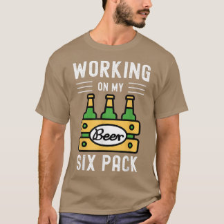 Camiseta Trabalhando No Bebendo Bo Da Tampa Da Cerveja Engr