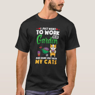 Camiseta Trabalhando No Meu Jardim E Passando o Tempo Com M