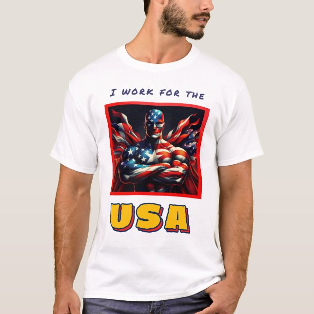 Camiseta Trabalhando para os EUA (Frente)