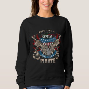 Camiseta Trabalhar Como Um Capitão Jogar Como Uma Guarda Pi