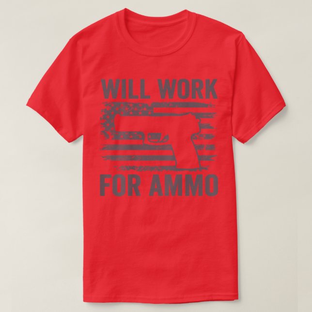 Camiseta Trabalhará Para A Arma De Pistola 9 mm, Funny, Ban (Frente do Design)