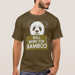 Camiseta Trabalhará para Bamboo Panda Bear para Homens e Mu
