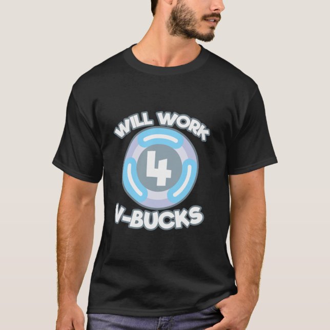 Camiseta Trabalhará para Bucks Engraçados com Presentes V p (Frente)