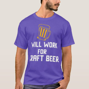 Camiseta Trabalhará Para Cerveja De Artesanato
