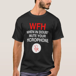 Camiseta Trabalhe a partir do microfone do microfone de orç