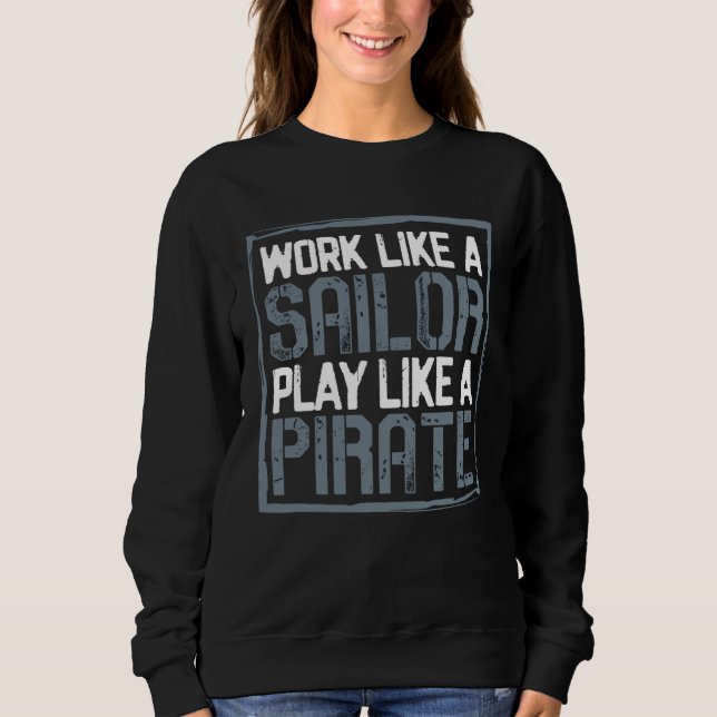 Camiseta Trabalhe Como um Marinheiro, Divirta-se Como um Pi (Frente)