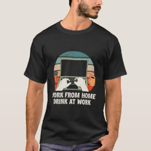 Camiseta Trabalhe De Casa Beba No Trabalho Funcionário Bebe