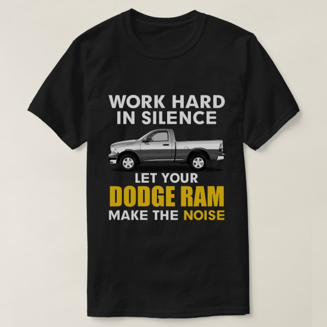 Camiseta Trabalhe em silêncio Deixe que seu carneiro faça o (Frente do Design)