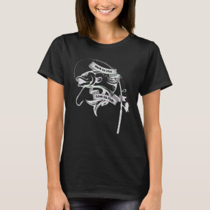 Camiseta Trabalhe Para Viver Viva Para Pescar Anzol de Pes