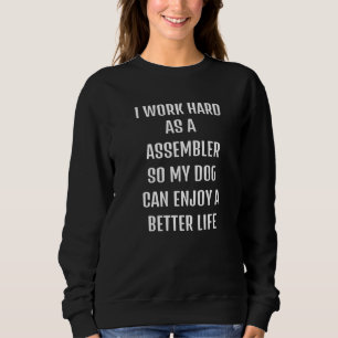 Camiseta Trabalhei duro como Montador para o estilo de vida