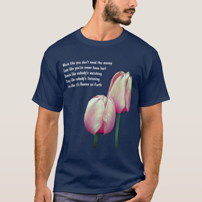 Camiseta Trabalho Amor Dança Canto ao Vivo Inspiração (Frente)