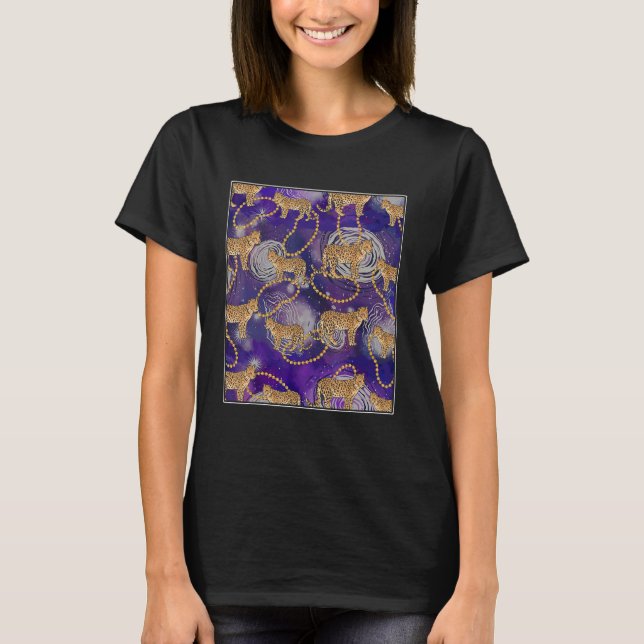 Camiseta Trabalho Artístico de Contas Gráficas Retro com Co (Frente)