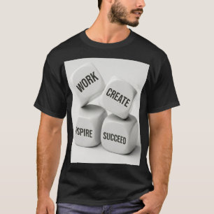 Camiseta Trabalho Criar Inspirar Sucesso Dados Criativo Emp