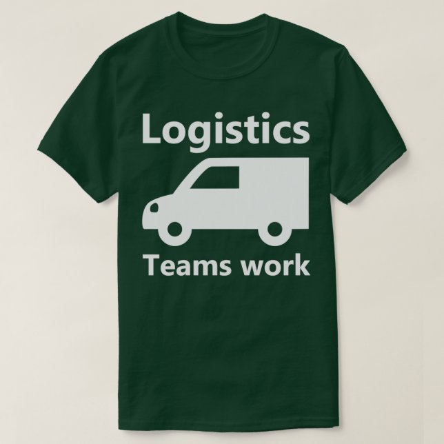 Camiseta Trabalho da equipe de logística 3 (Frente do Design)