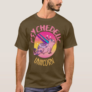 Camiseta Trabalho de arte 3 de Unicórnio Psicélico Louco e 