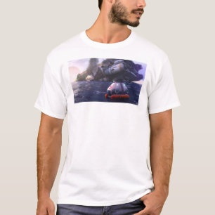 Camiseta Trabalho de arte Aurora Poster de escape subnautic