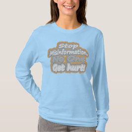 Camiseta Trabalho de arte Bonita Sobre "Interromper Desinfo