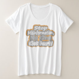 Camiseta Trabalho de arte Bonita Sobre "Interromper Desinfo