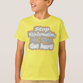 Camiseta Trabalho de arte Bonita Sobre "Interromper Desinfo