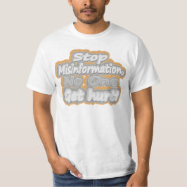 Camiseta Trabalho de arte Bonita Sobre "Interromper Desinfo