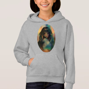 Camiseta Trabalho de arte da Anime Girl cercada por Rainbow