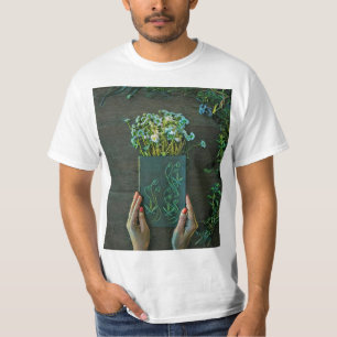 Camiseta Trabalho de arte da biblioteca Vintage