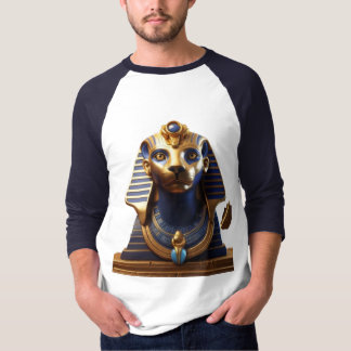 Camiseta Trabalho de arte da Estátua do Faraó Majestosa
